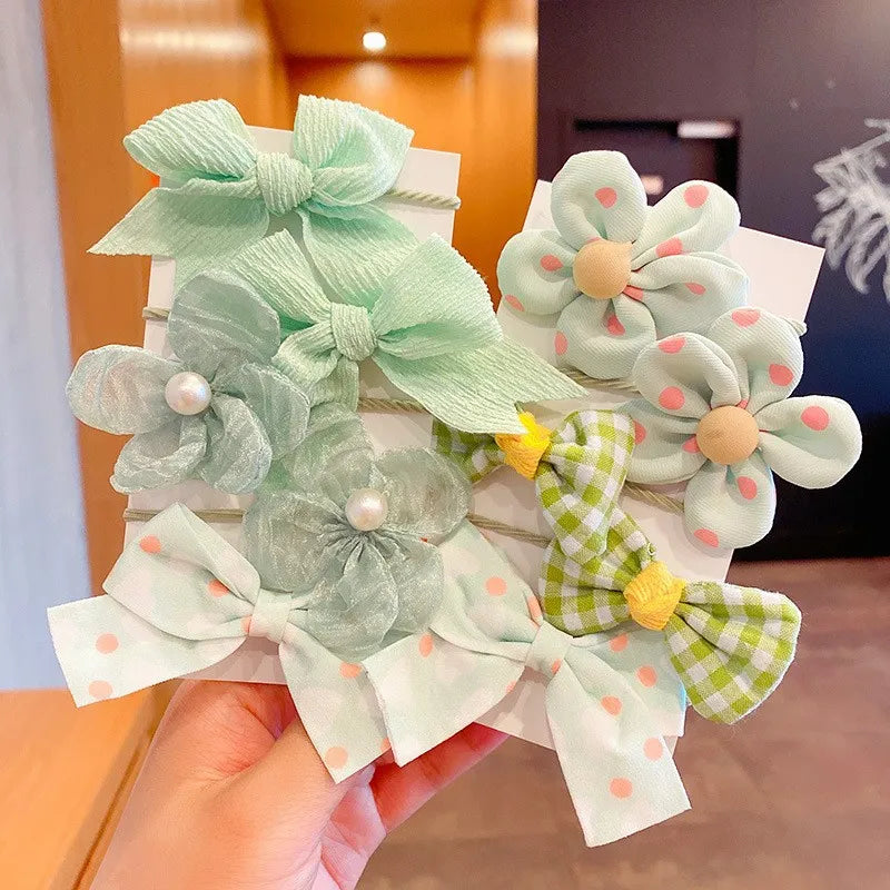 Big Bow Flower Hairbands 10Pcs/Set