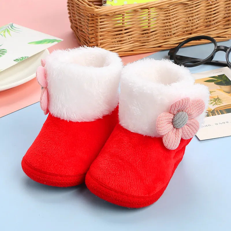 Pompom Snow Boots