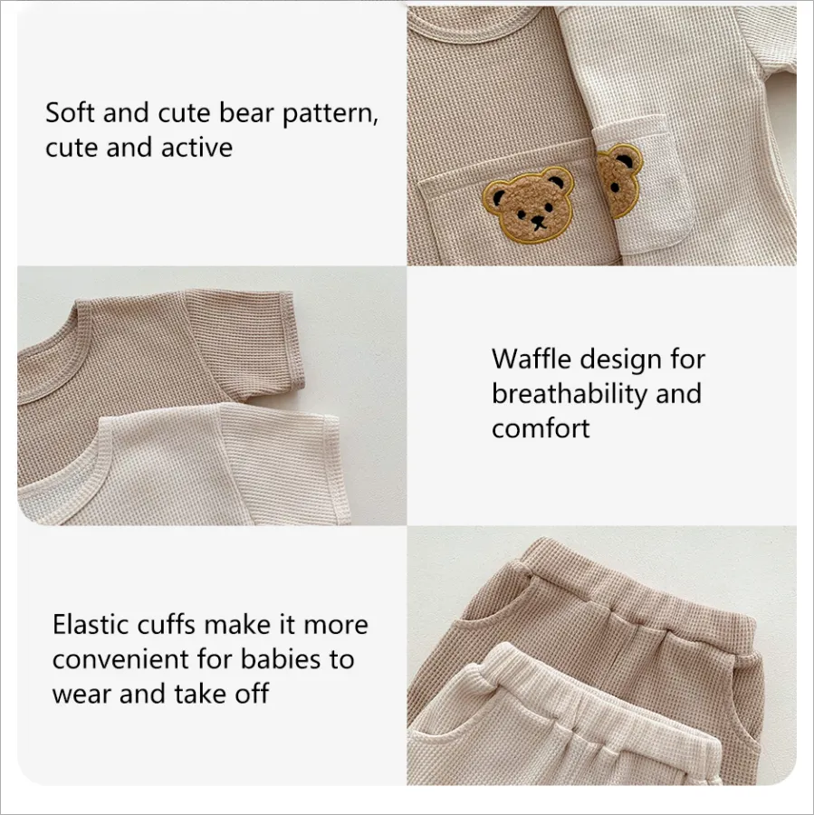 Casual Set Waffle Bear