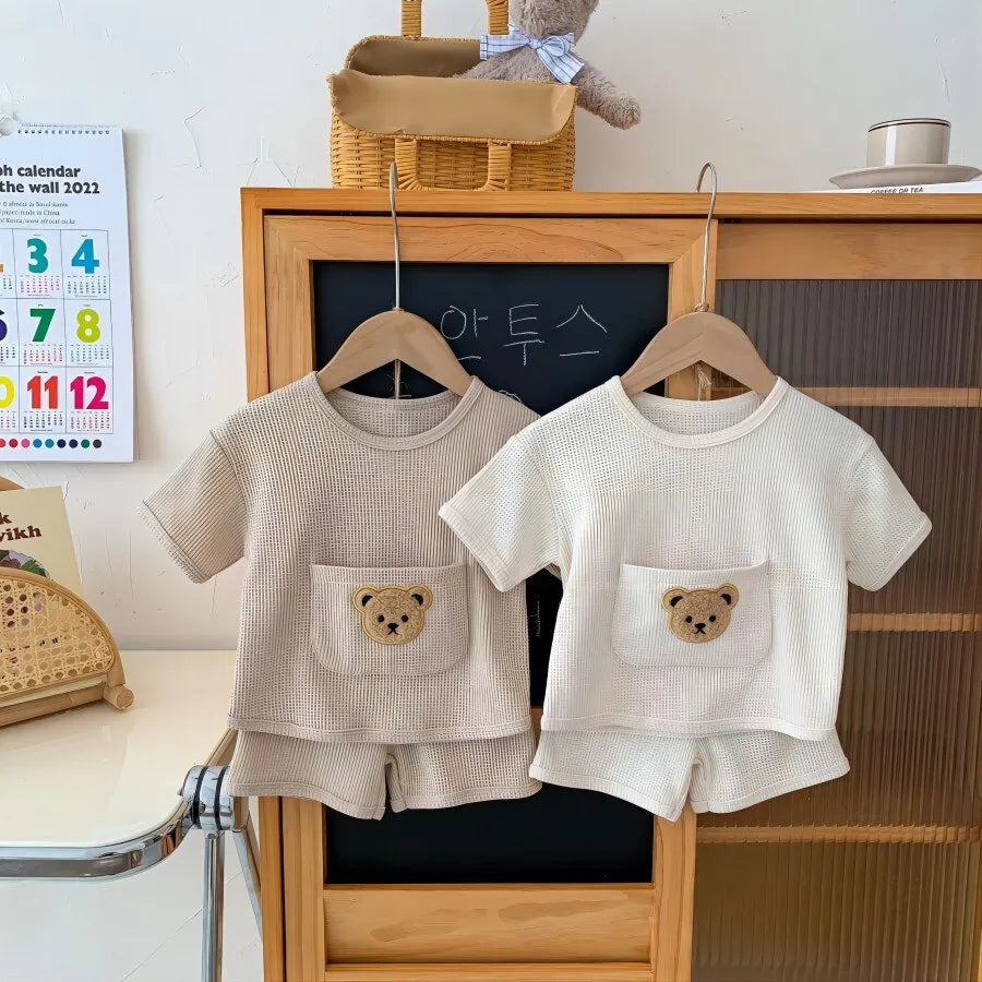 Casual Set Waffle Bear