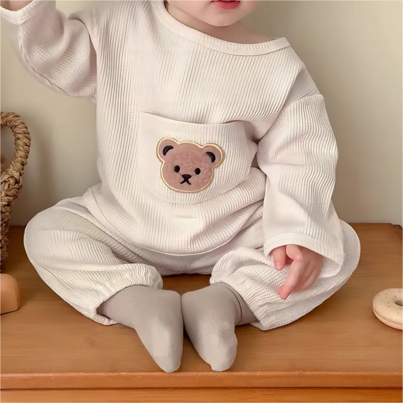 Casual Set Waffle Bear