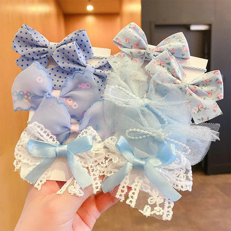 Big Bow Flower Hairbands 10Pcs/Set