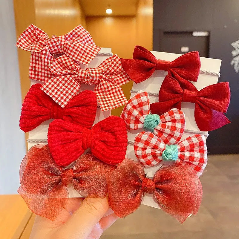 Big Bow Flower Hairbands 10Pcs/Set