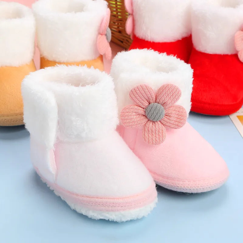 Pompom Snow Boots
