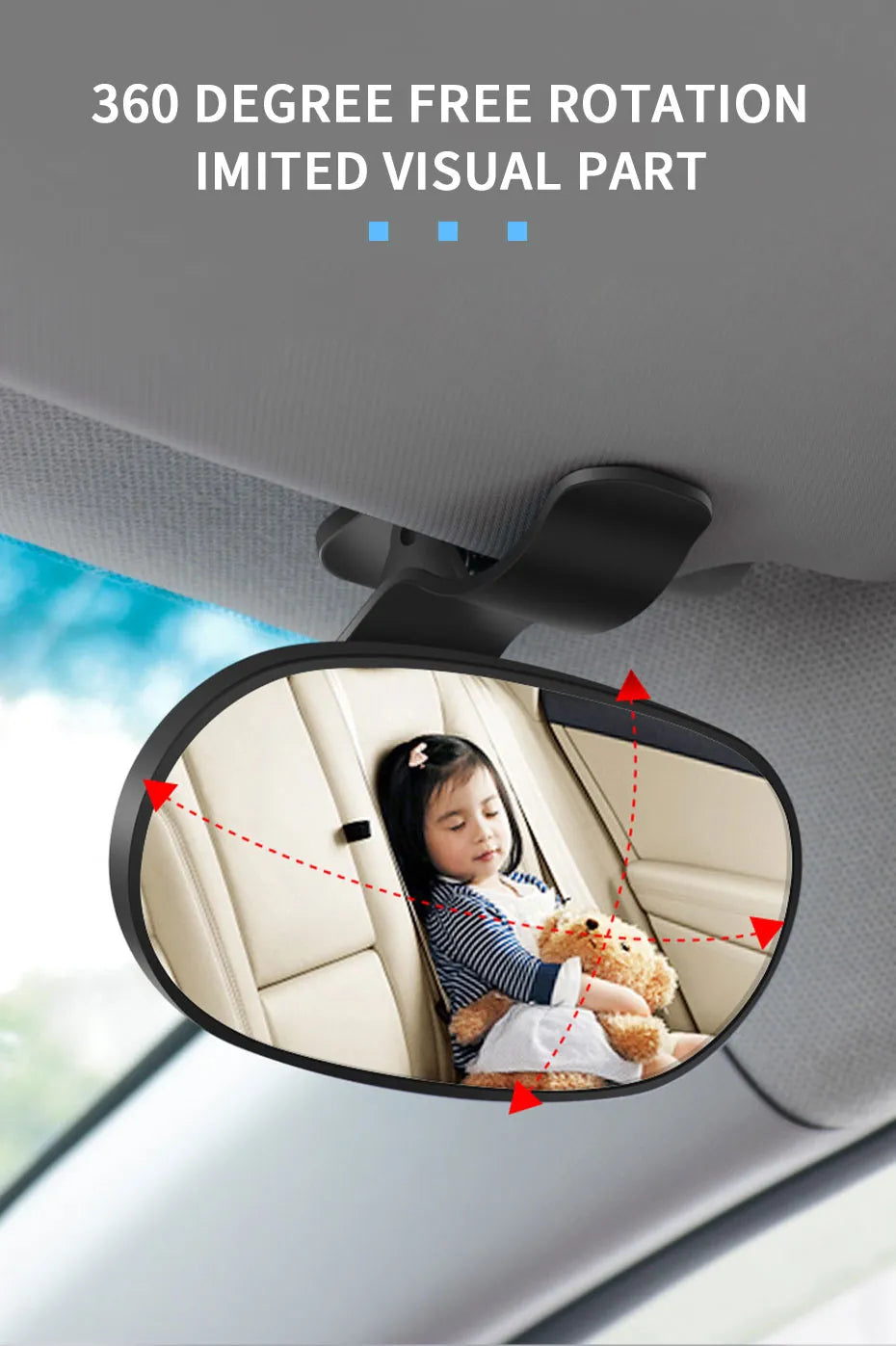 Wide Angle Car Interior Convex Mirror