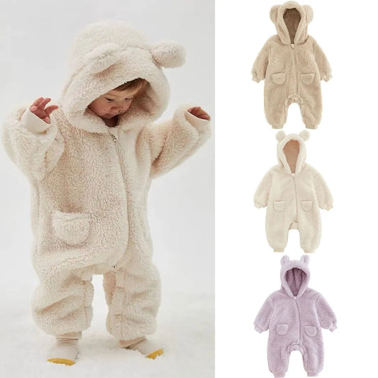 Warm Fleece Baby Jumpsuits