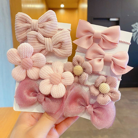 Big Bow Flower Hairbands 10Pcs/Set